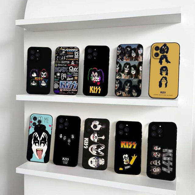 Mesuca Gene Simmons K-Kiss Band Handyhülle für iPhone in Schwarz - Bild 1