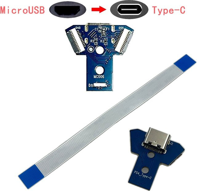 SD&HI USB-C Ladeplatine für DualShock 4 Controller DIY-Zubehör Set in Blau - Bild 1
