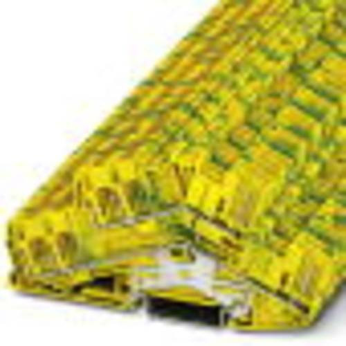 Phoenix Contact 3210606 Doppelstockklemme mit Push-Lock-Federanschluss, 5,2 mm, Grün und Gelb, 50 Stück - Bild 1