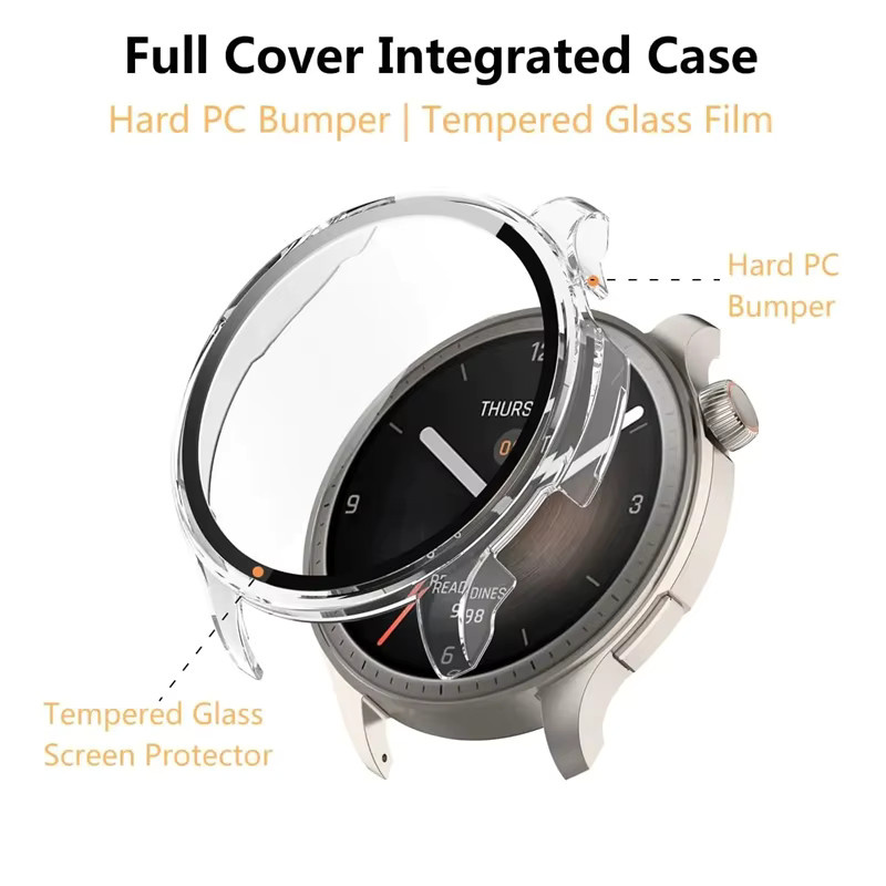 Amazfit Schutzhülle Glas, transparent, Smartwatch Zubehör - Bild 2