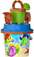 VEDES 5-teiliges Sandspielzeug Set mit Eimer, Spaten, Harke, Sieb und Gießkanne - Bild 1