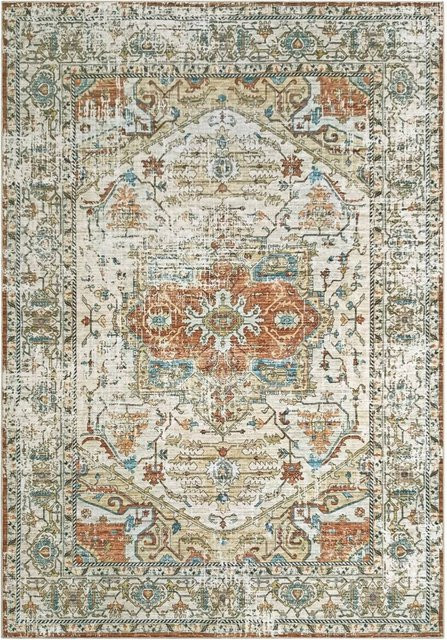 Teppich Silk in Beige im Vintage-Design, waschbar, Breite: 120 cm, Länge: 160 cm - Bild 1