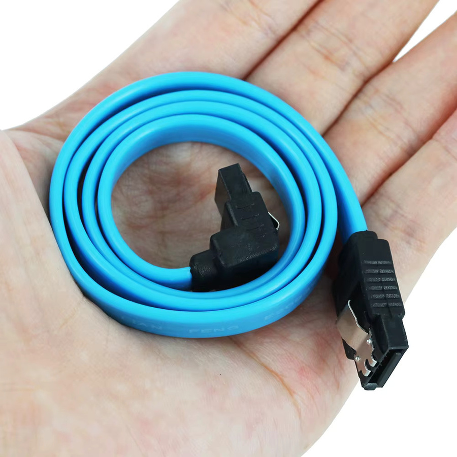 OULLX SATA 3.0 Kabel für Festplatte und SSD, 90-Grad-Hochgeschwindigkeits-HDD-Adapter und SATA-Verlängerungskabel in Blau - Bild 4