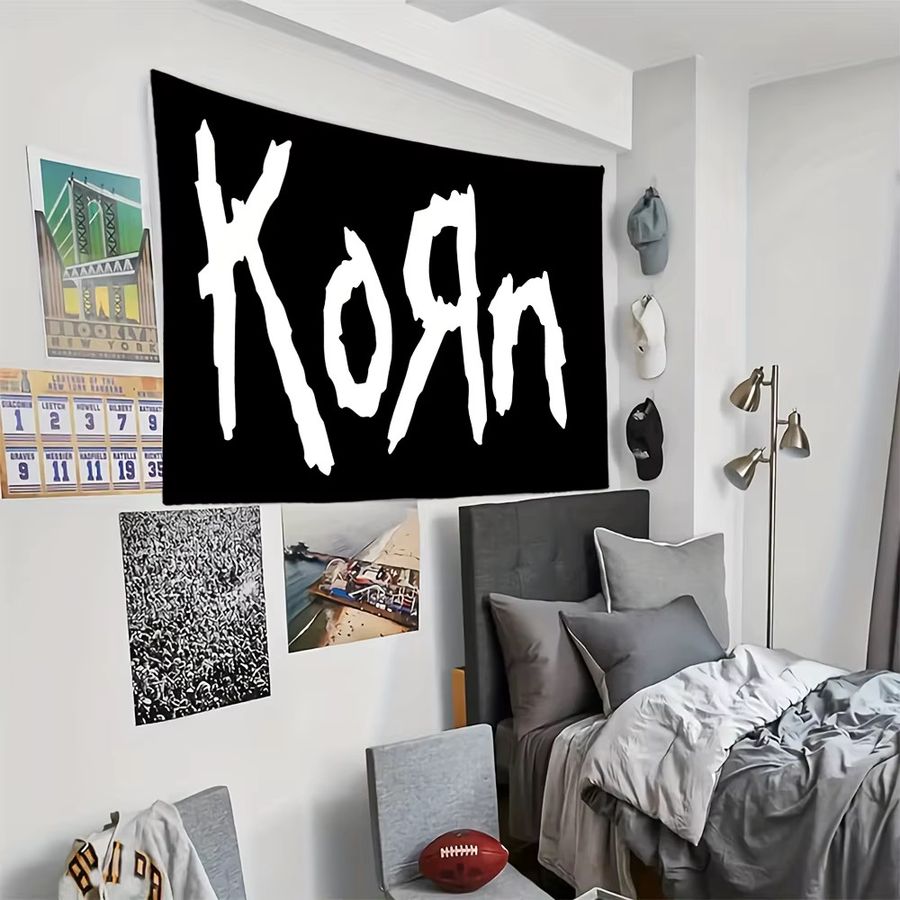 Korn Band Wandbehang Heavy Metal Rock Musik Tapisserie Schwarz - Bild 4