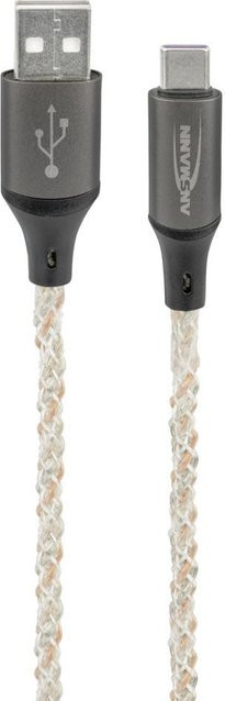 Ansmann USB-A auf USB Typ-C Kabel in Multicolor und Transparent, Länge: 60 cm - Bild 1