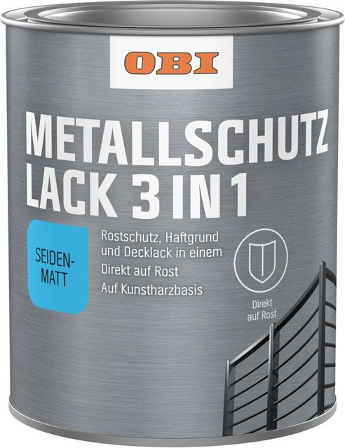 OBI Metallschutzlack 3in1 Anthrazit RAL 7016 seidenmatt 0,75 l - Bild 1