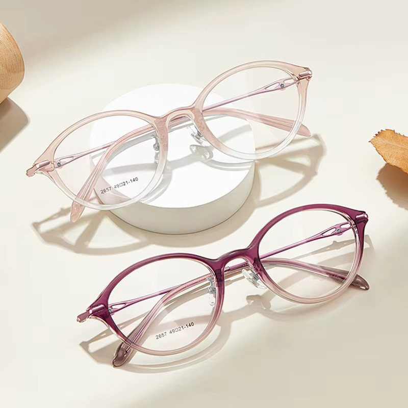 EOOUOOE Korrektionsbrille, Oval, TR90, Vollrand, Damen, Blaulichtfilter - Bild 2