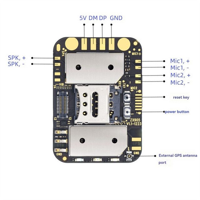 ABFKL ZX905 Mini GPS Tracker 4G LTE CAT-1 Modul für Auto und PCBA Tracking - Bild 1