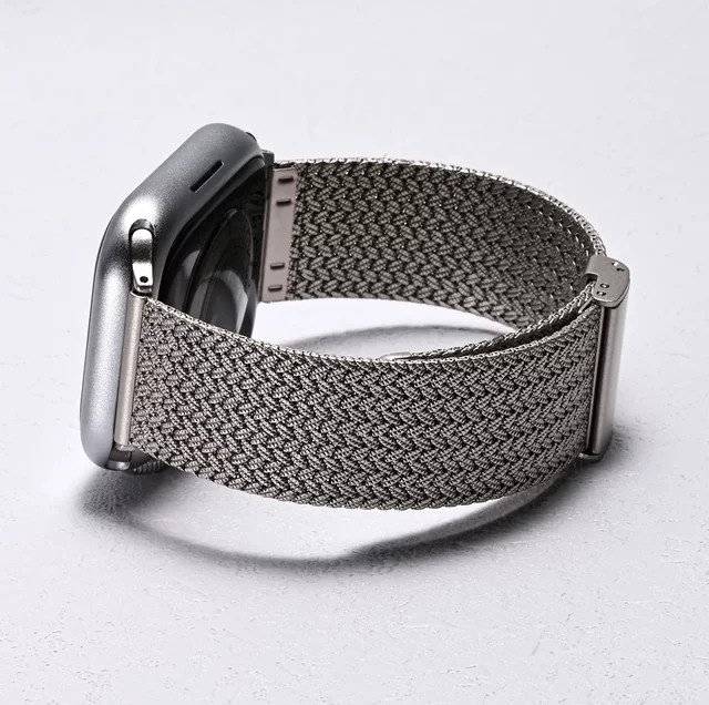 CAOWTAN Uhrenarmband Milanaise, Edelstahl, Silber, Unisex - Bild 1