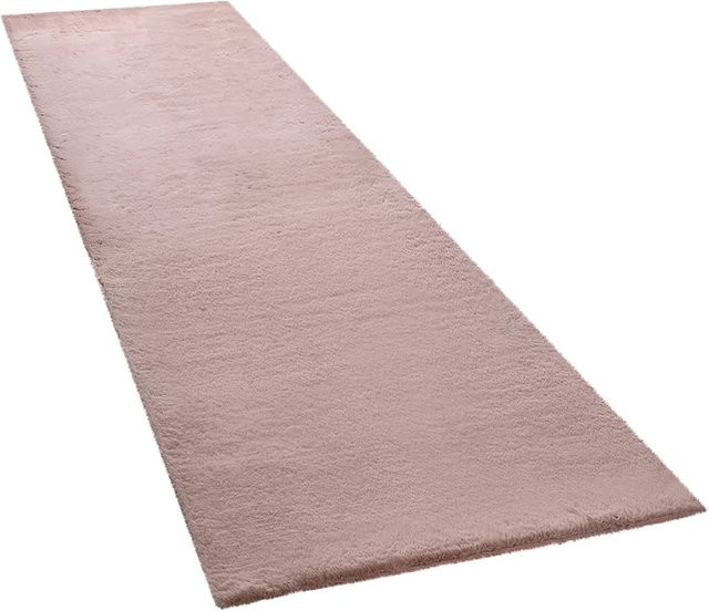 Fellteppich Fluffy in Pink, pflegeleicht und fußbodenheizungsgeeignet, Breite: 80 cm, Tiefe: 300 cm - Bild 1