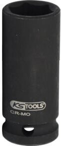 KS Tools Sechskant-Kraftstecknuss lang 1.1/2 Zoll aus Chrom-Molybdän in Schwarz, Höhe: 80 mm - Bild 1