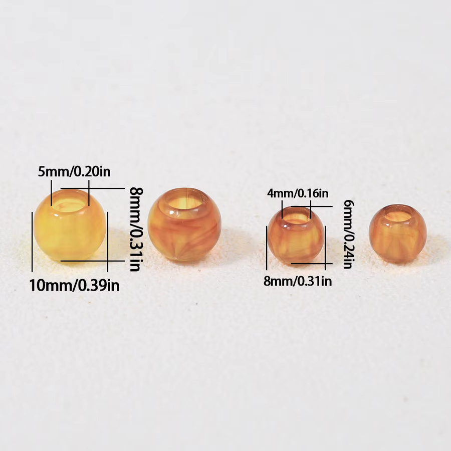 JHNBY Perlenschnüre, Acryl, braun, 8–10 mm - Bild 2