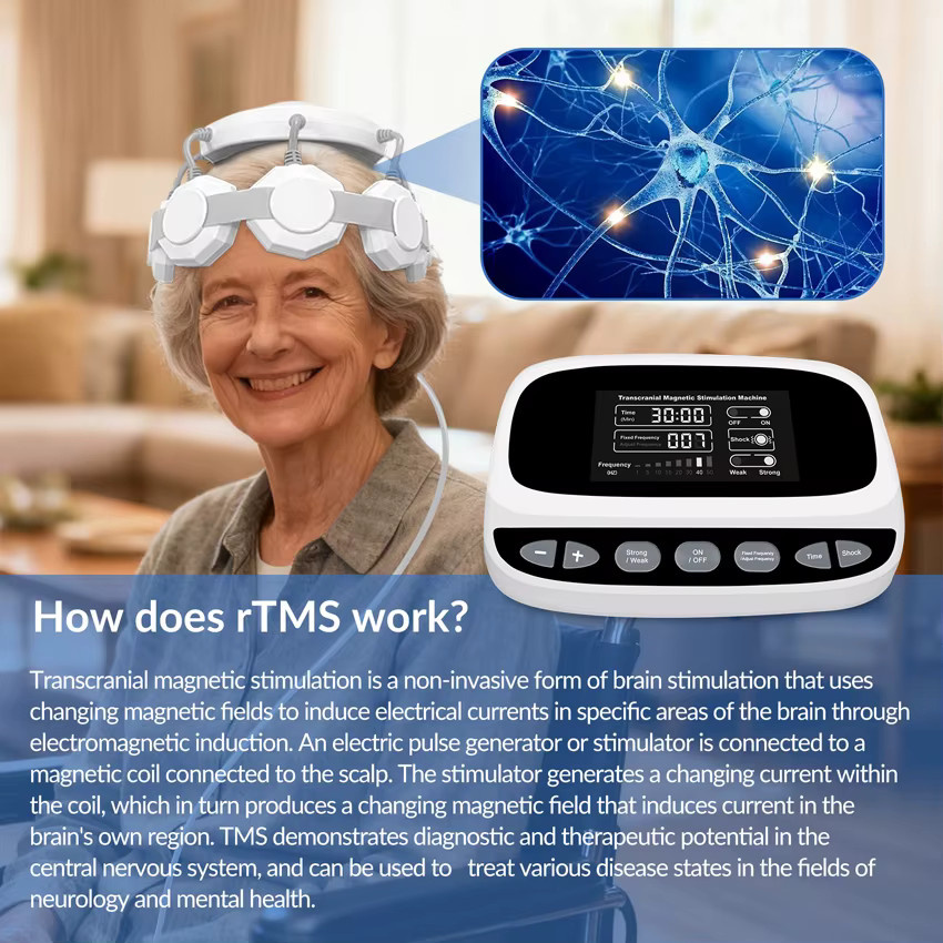 ZJKC RTMS Transkranielle Magnetstimulationsmaschine zur neurologischen Gehirnrehabilitation in Weiß - Bild 4