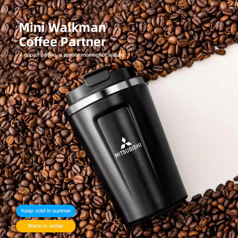 Mitsubishi Thermosbecher aus Edelstahl in Schwarz für Kaffee, Tee und Wasser - Bild 3