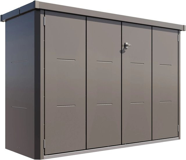 Fahrradbox Telluria Velotto aus verzinktem Stahl in Anthrazit, B/H/T: 203 x 142 x 75 cm - Bild 1