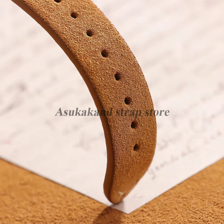 Uhrenarmband Wildleder, Kalbsleder, Schnellverschluss, Unisex - Bild 2