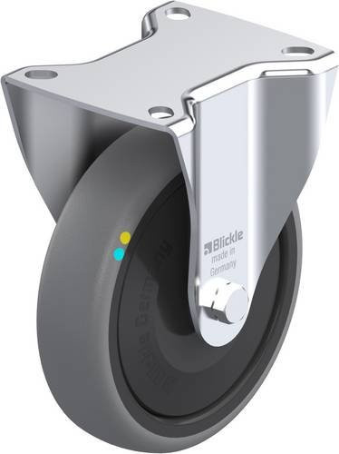 Blickle Bockrolle B-TPA 127KFD-ELS in Schwarz-Grau mit 125mm Rad-Durchmesser und 80kg Tragfähigkeit - Bild 1