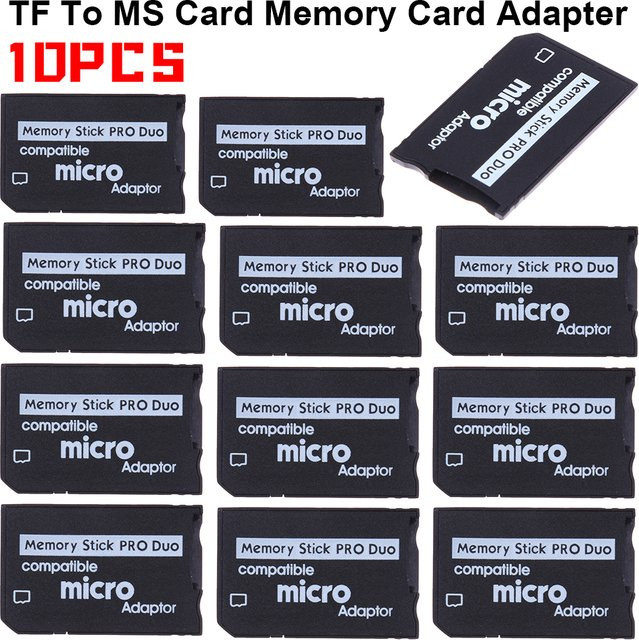 Micro SD TF zu MS Kartenadapter für Pro Duo in Schwarz - Bild 1