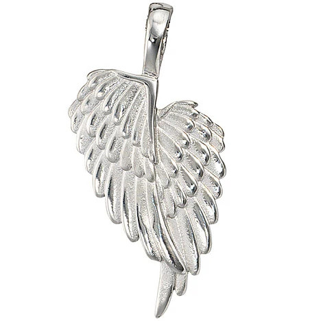 Colfem Anhänger Engelsflügel, 925 Silber, rhodiniert, mattiert, Unisex - Bild 1