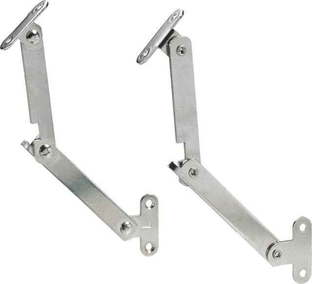 Hettich Mini Klappenhalter aus Stahl, vernickelt, Silber, 2 Stück, 130 mm - Bild 1