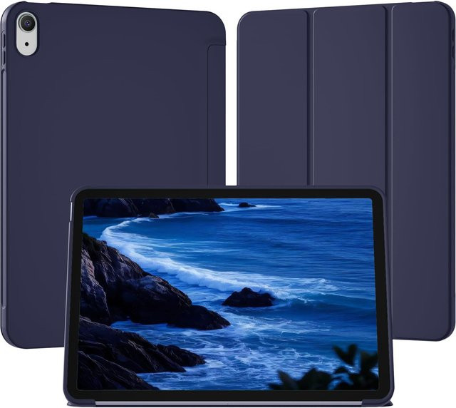 Magnetische Smart Cover Hülle für Apple iPad 11. Generation (11 Zoll) und 10. Generation (10,9 Zoll) mit Auto Wake/Sleep Funktion in Navy Blau - Bild 1