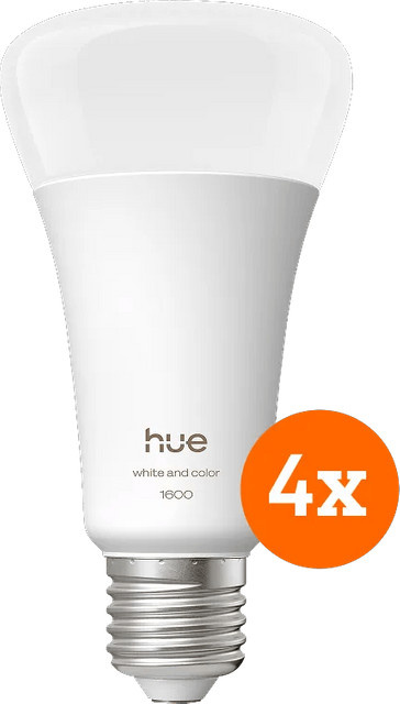 Philips Hue A67 White & Color LED Smart Bulb E27 4er-Pack mit 1.600 lm und Bluetooth - Bild 1