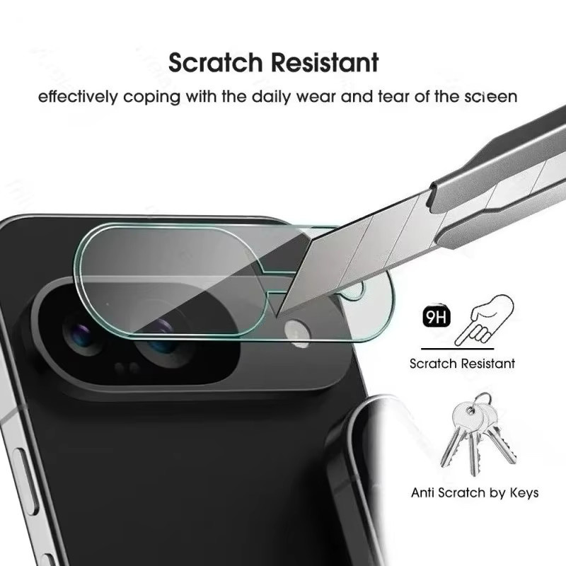 2er-Set HD gehärteter Glas Objektivdeckel für Google Pixel 10 9 Pro XL, transparenter Kamera-Schutzfilm mit voller Abdeckung und Anti-Scratch-Funktion - Bild 7