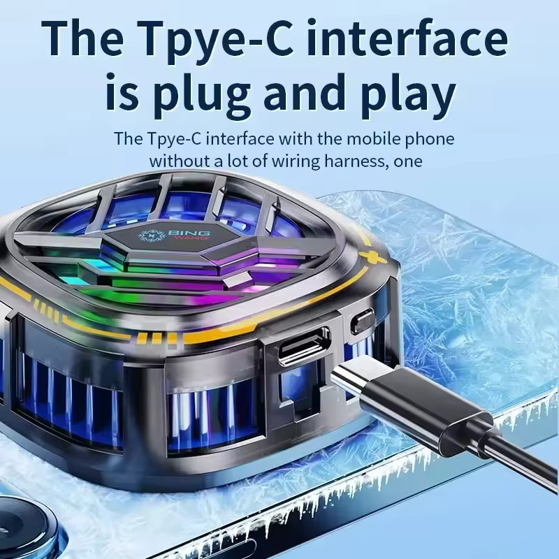 LYNXZ X76A Magnetischer Display-Telefonkühler mit Rückclip, 2-in-1 Halbleiter-Schnellkühlventilator für iOS und Android, Schwarz/Silber - Bild 4