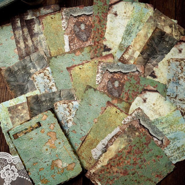 30 Blatt Vintage-Rost-Texturpapier in Braun für Tagebuch, Scrapbook und DIY-Bastelarbeiten - Bild 1