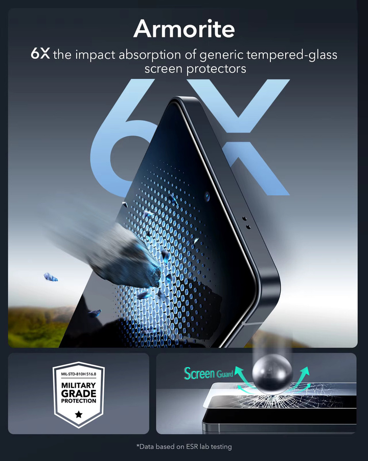 ESR UltraFit Armorite Displayschutzfolie für Samsung Galaxy S26 Ultra, 3 Stück, HD Klar/Sichtschutz, transparent - Bild 4