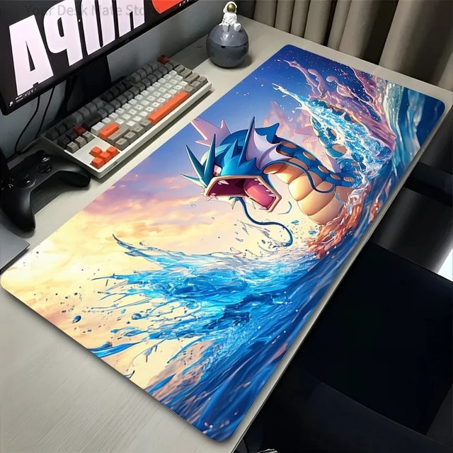 Bandai Gaming Mauspad XXL Huge Waves Japan Anime Design in Rot und Multicolour als Schreibtischunterlage für Laptop und PC - Bild 1