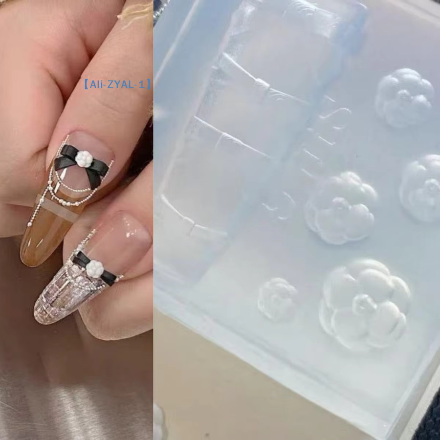 JETTING Nagelstempel Silikon, Schleifenform, Kamelienblüten, 3D-Design-Werkzeug - Bild 1