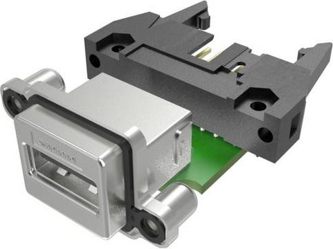 Amphenol MUSBRA21130 USB-A Stecker in Silber - Bild 1