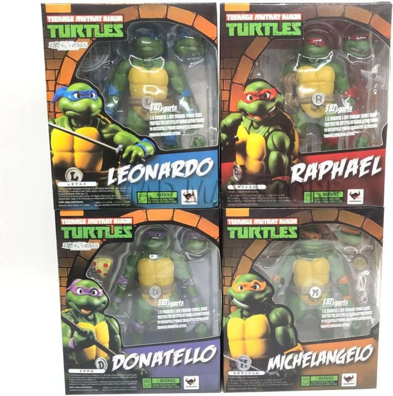 Bandai TMNT Ninja Actionfigur aus PVC, mehrfarbige Turtle Anime Figur, Höhe: 15 cm - Bild 1
