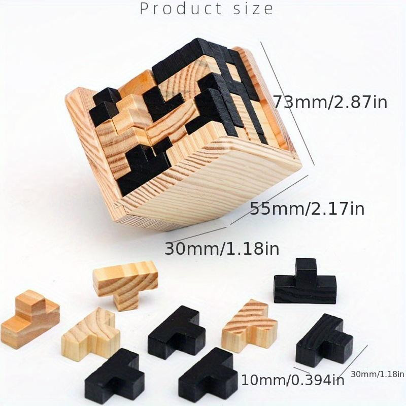 Luban 3D-Würfelpuzzle, Holzspielzeug, ab 3 Jahre - Bild 2