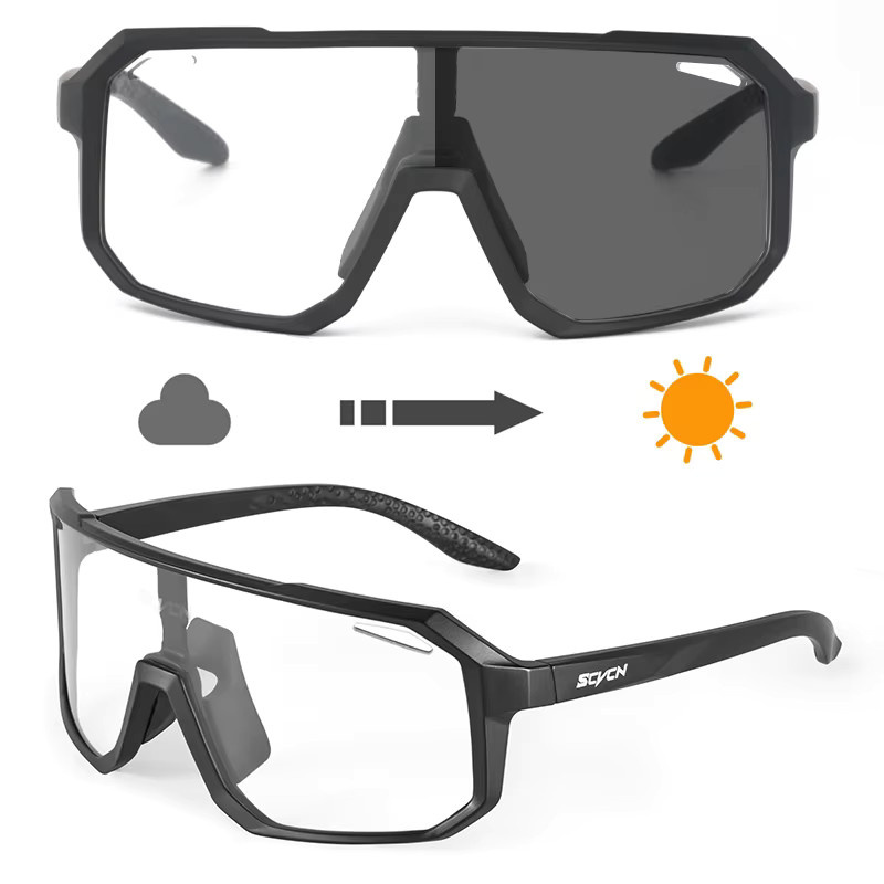 SCVCN Sportsonnenbrille, Photochrom, Vollrand, Kunststoff, Unisex - Bild 5