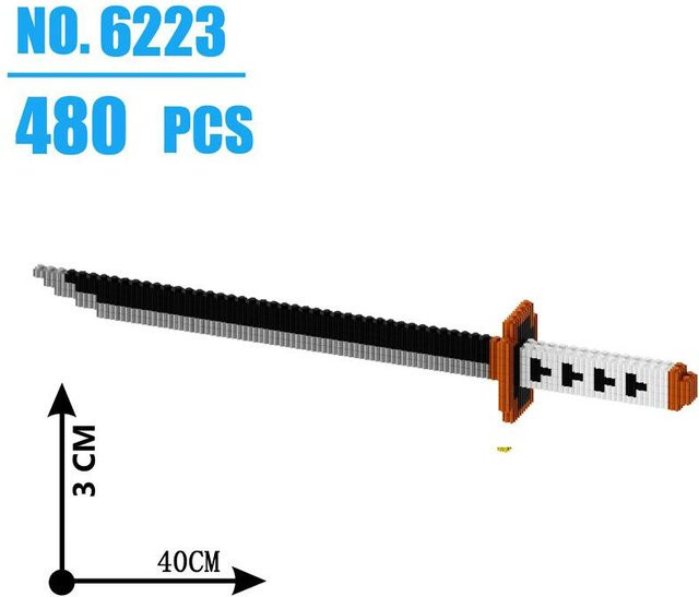 Yiran toy Samurai-Schwert Bausteine Katana 480-teiliges Set - Bild 1