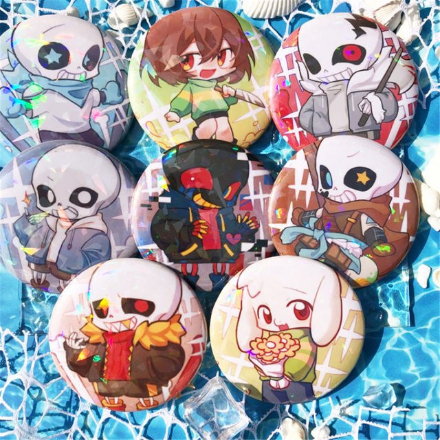 Anhänger Sans Frisk Asriel Dreemurr Cosplay, Brosche Pin, Abzeichen - Bild 1