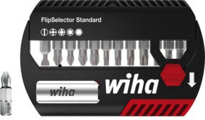 Wiha Bit Set FlipSelector Standard 13-tlg. 1/4" C6,3, 25 mm, schwarz - Bild 1