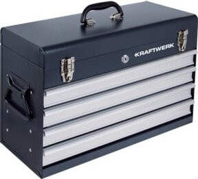 Kraftwerk Werkzeugkoffer mit 4 leeren Schubladen in Schwarz für 206.100.000