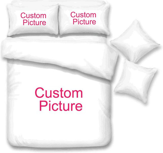Binchi Outdoor Product 3-teiliges Bettwäscheset mit Pferde-Motiv, weißes Microfaser-Bettwäscheset für Erwachsene, Teenager und Kinder, B/H: 135 x 200 cm - Bild 1