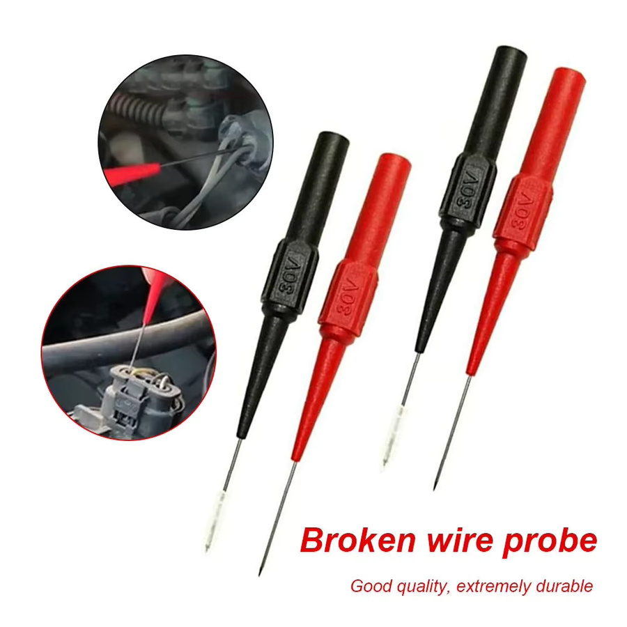 100er Set Multimeter Testleitungen mit Piercing-Nadelspitzen für die Automobil-Diagnose, 0,7 mm, Mehrfarbig - Bild 2