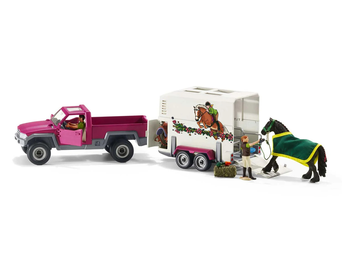 Schleich Horse Club Pick-up mit Pferdeanhänger Spielset - Bild 2