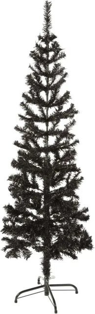 vidaXL Schlanker Weihnachtsbaum Schwarz Höhe: 150 cm - Bild 1