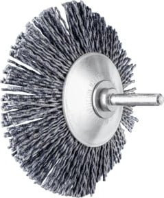 PFERD Kegelbürste KBU ungezopft Korn 120 mit Keramik-Filament Durchmesser: 95 mm, Höhe: 10 mm, Schaft-Durchmesser: 6 mm, Farbe: Grau - Bild 1