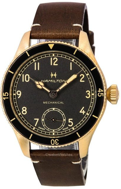 Hamilton Armbanduhr, Bronze, Handaufzug, 43 mm, Herren, Schwarz - Bild 1