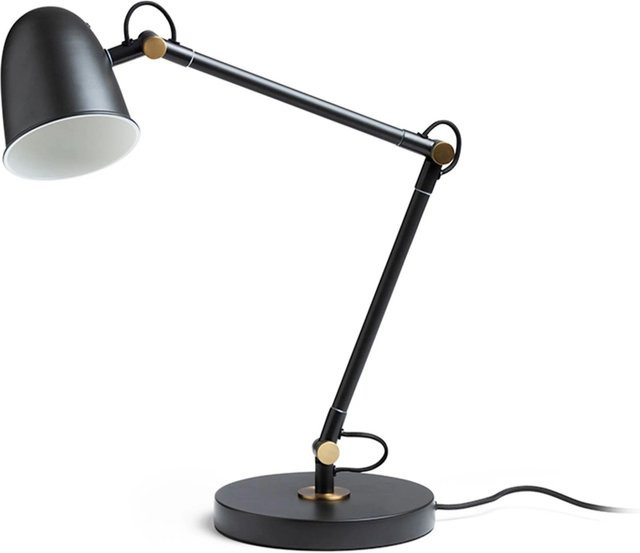 Rendl Tischleuchte Danny Schwarz verstellbare LED Schreibtischlampe aus Metall mit 5 W - Bild 1