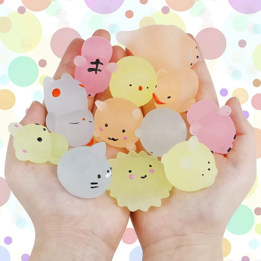 JK-ZMM Kawaii-Tiere Mochi-Squishy-Spielzeug, leuchtet im Dunkeln, 12/36 Stück - Bild 4