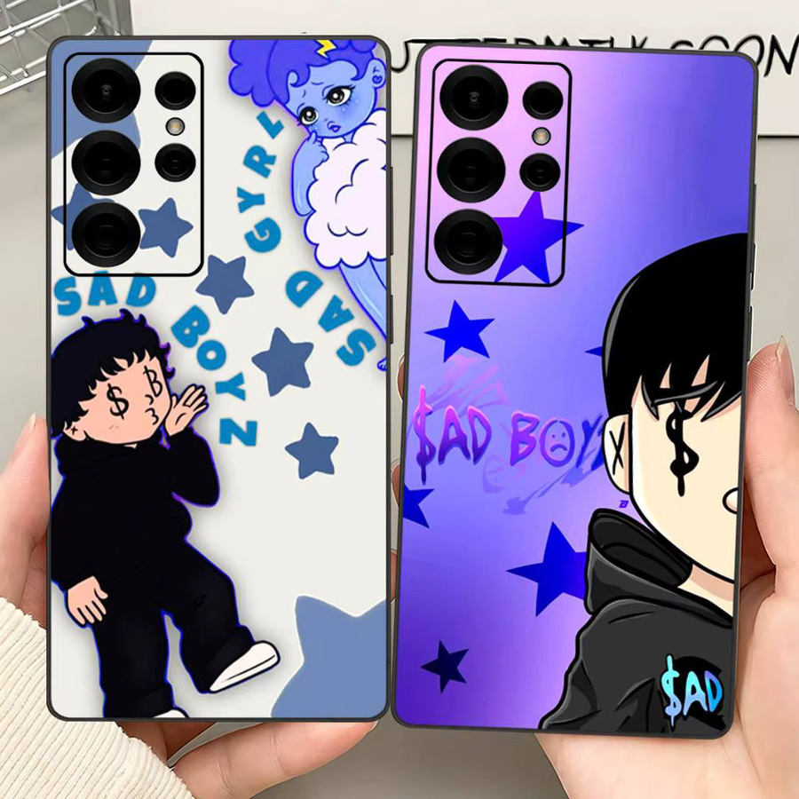 J-Junior H Sad Girl Handyhülle für Samsung Galaxy S24 Ultra, S23, S22, S21, S20, S24 FE, S20 Lite, S22 Ultra 5G in Multicolour - Bild 2