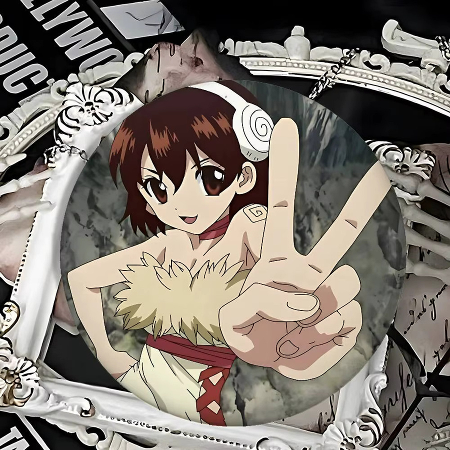 bilibili Dr. Stone Anstecknadeln, runde Brosche, Metall, Bunt / Mehrfarbig - Bild 5